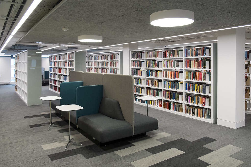 The Library silent study area, crime scene